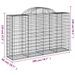 Paniers à gabions arqués 40 pcs 200x50x120/140 cm Fer galvanisé - Photo n°6