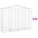 Paniers à gabions arqués 40 pcs 200x50x140/160 cm Fer galvanisé - Photo n°2