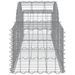 Paniers à gabions arqués 40 pcs 200x50x40/60 cm fer galvanisé - Photo n°5