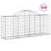 Paniers à gabions arqués 40 pcs 200x50x80/100 cm Fer galvanisé - Photo n°2