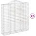 Paniers à gabions arqués 5 pcs 200x50x200/220 cm Fer galvanisé - Photo n°2