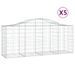 Paniers à gabions arqués 5 pcs 200x50x80/100 cm Fer galvanisé - Photo n°2