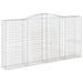 Paniers à gabions arqués 5 pcs 400x50x200/220 cm Fer galvanisé - Photo n°3