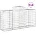 Paniers à gabions arqués 50 pcs 200x50x100/120 cm fer galvanisé - Photo n°2