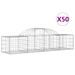 Paniers à gabions arqués 50 pcs 200x50x40/60 cm fer galvanisé - Photo n°2