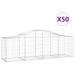 Paniers à gabions arqués 50 pcs 200x50x60/80 cm fer galvanisé - Photo n°2