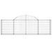 Paniers à gabions arqués 6 pcs 200x30x60/80 cm Fer galvanisé - Photo n°4