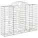 Paniers à gabions arqués 6 pcs 200x50x140/160 cm Fer galvanisé - Photo n°3