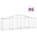 Paniers à gabions arqués 6 pcs 200x50x60/80 cm Fer galvanisé - Photo n°2