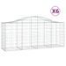 Paniers à gabions arqués 6 pcs 200x50x80/100 cm Fer galvanisé - Photo n°2