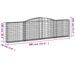 Paniers à gabions arqués 6 pcs 400x30x100/120 cm Fer galvanisé - Photo n°6