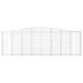 Paniers à gabions arqués 6 pcs 400x30x120/140 cm Fer galvanisé - Photo n°4