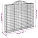 Paniers à gabions arqués 7 pcs 200x30x160/180 cm Fer galvanisé - Photo n°6