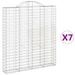 Paniers à gabions arqués 7 pcs 200x30x220/240 cm fer galvanisé - Photo n°2