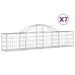 Paniers à gabions arqués 7 pcs 200x30x40/60 cm Fer galvanisé - Photo n°2