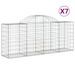 Paniers à gabions arqués 7 pcs 200x50x80/100 cm Fer galvanisé - Photo n°2