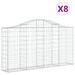 Paniers à gabions arqués 8 pcs 200x30x100/120 cm Fer galvanisé - Photo n°2