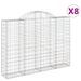 Paniers à gabions arqués 8 pcs 200x30x140/160 cm Fer galvanisé - Photo n°2