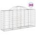 Paniers à gabions arqués 8 pcs 200x50x100/120 cm fer galvanisé - Photo n°2