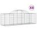 Paniers à gabions arqués 8 pcs 200x50x60/80 cm Fer galvanisé - Photo n°2