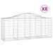 Paniers à gabions arqués 8 pcs 200x50x80/100 cm Fer galvanisé - Photo n°2