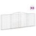 Paniers à gabions arqués 8 pcs 400x30x140/160 cm Fer galvanisé - Photo n°2