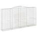 Paniers à gabions arqués 8 pcs 400x50x200/220 cm Fer galvanisé - Photo n°3