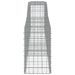 Paniers à gabions arqués 8 pcs 400x50x80/100 cm Fer galvanisé - Photo n°5