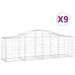 Paniers à gabions arqués 9 pcs 200x50x60/80 cm Fer galvanisé - Photo n°2