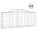 Paniers à gabions arqués 9 pcs 200x50x80/100 cm Fer galvanisé - Photo n°2