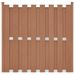 Panneau de clôture avec 2 poteaux WPC 180x180 cm Marron 2 - Photo n°1