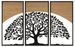 Panneau mural arc en fer et bois ensemble de 3 pièces cm 105x2x70 (35x2x70) - Photo n°1