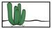 Panneau mural cactus cm 60x1,3x33 - Photo n°1