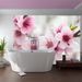 Papier peint Cerisier en fleurs avec petites fleurs roses - Photo n°1