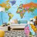 Papier peint XXL World Map: Colourful Geography II - Photo n°1