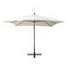 Parasol 300 x 300 cm Poteau en bois Blanc - Photo n°3