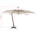 Parasol 300 x 300 cm Poteau en bois Blanc - Photo n°8