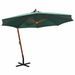 Parasol 350 cm Poteau en bois Vert - Photo n°1