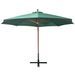 Parasol 350 cm Poteau en bois Vert - Photo n°4