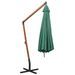 Parasol 350 cm Poteau en bois Vert - Photo n°5