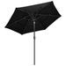 Parasol à 3 niveaux avec mât en aluminium Noir 2,5 m - Photo n°4