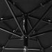 Parasol à 3 niveaux avec mât en aluminium Noir 2 m - Photo n°2