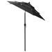 Parasol à 3 niveaux avec mât en aluminium Noir 2 m - Photo n°4