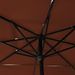 Parasol à 3 niveaux avec mât en aluminium Terre cuite 2,5x2,5 m - Photo n°2