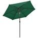 Parasol à 3 niveaux avec mât en aluminium Vert 2,5 m - Photo n°4