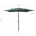 Parasol à 3 niveaux avec mât en aluminium Vert 2,5x2,5 m - Photo n°8