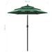 Parasol à 3 niveaux avec mât en aluminium Vert 2 m - Photo n°8