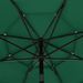 Parasol à 3 niveaux avec mât en aluminium Vert 3,5 m - Photo n°2