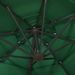 Parasol à 4 niveaux avec mât en aluminium Vert 3x3 m - Photo n°2