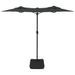 Parasol à double tête avec LED anthracite 316x240 cm - Photo n°5